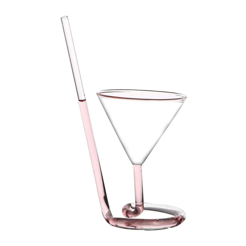 Creative Glass Spiral Cocktail Glass Rotating Wine Glass Straw Cup Cup Large Coffee Mug Inspiration