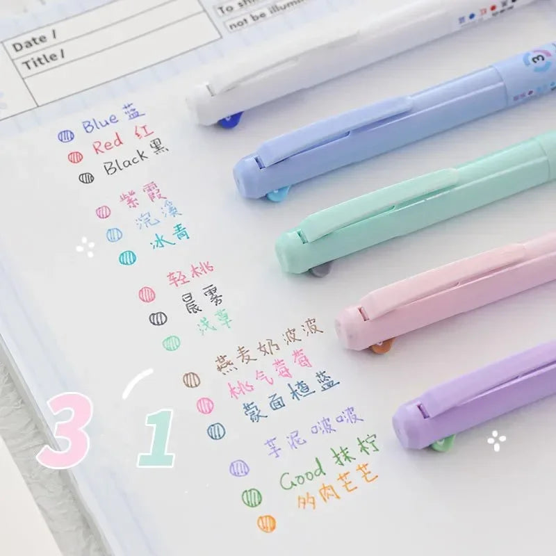 3 Color Gel Pen Creatiive Korean Simplicity Solid Colorful Gel Pen Cute Stationery Scrapbooking Gel Pen Lovely Student Supplies