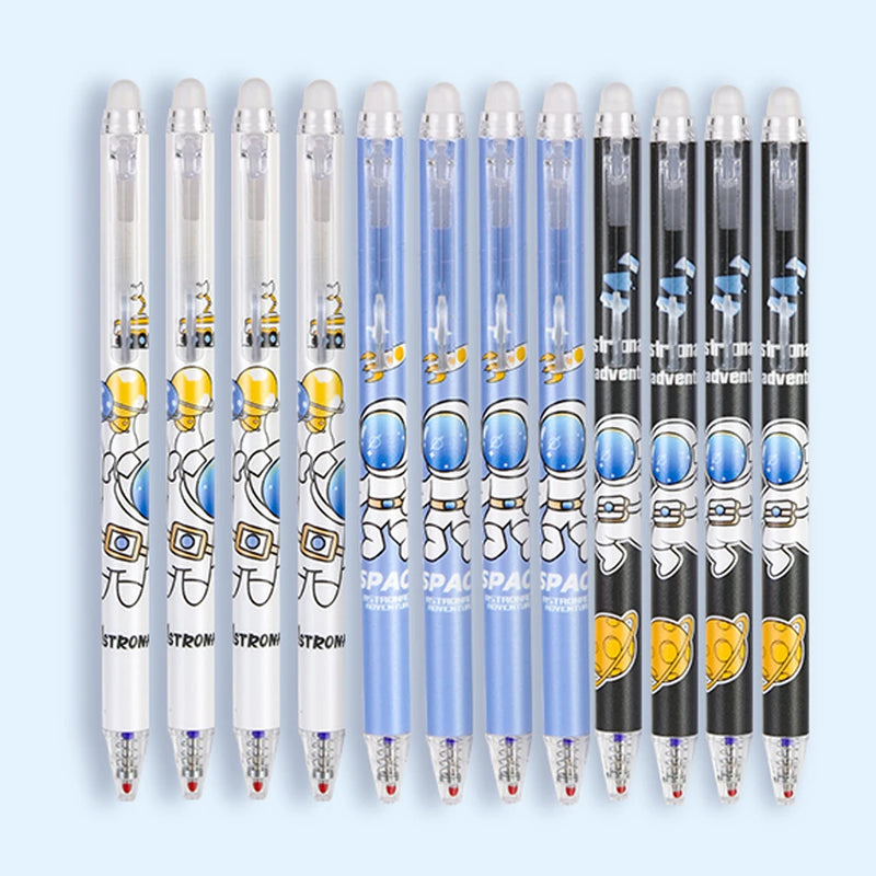 3Pcs Magic Erasable Gel Pen 0.5mm Astronaut Press Style Caneta High Capacity Refill Rods Office Stationery Lovely Boligrafos 볼펜