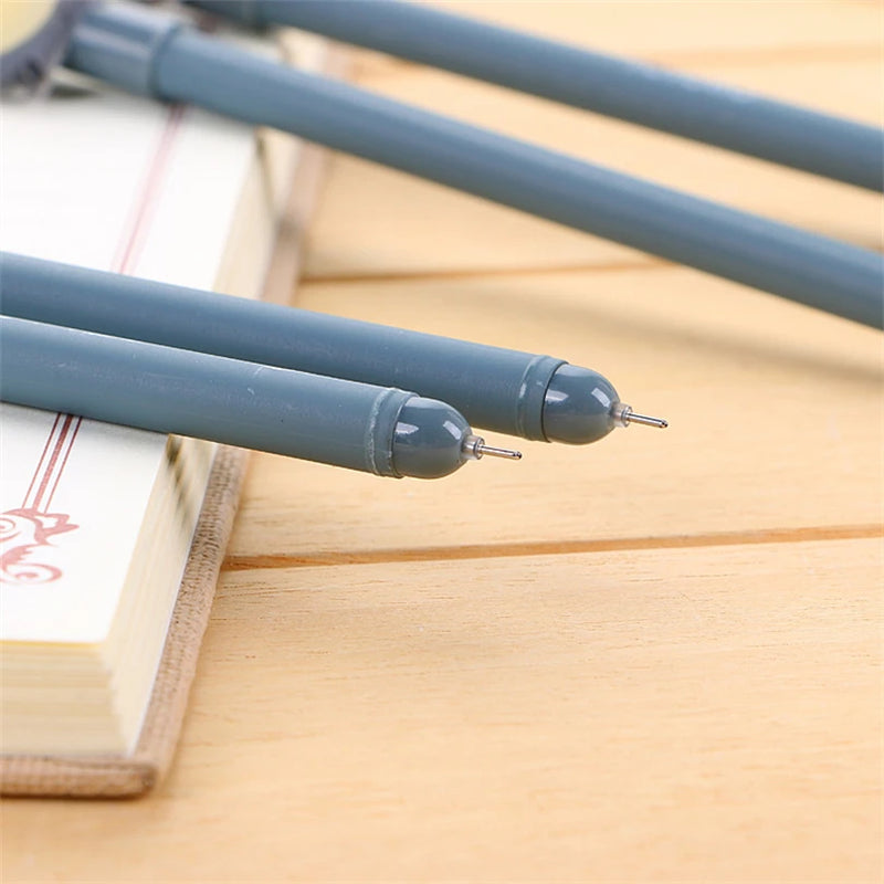 4Pcs 0.5mm Kawaii Cartoon Animal Gel Pen Quality Cute Creative Ink Pen School Office Supplies Gift