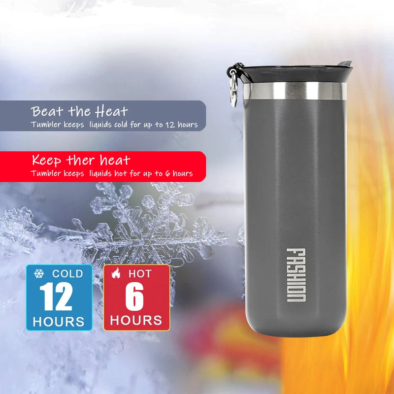 Thermal Mug Thermo for Coffee Water Bottle Stainless Steel Cup Thermal Insulated Vacuum Flask Tumbler Leakproof Travel Drinkware