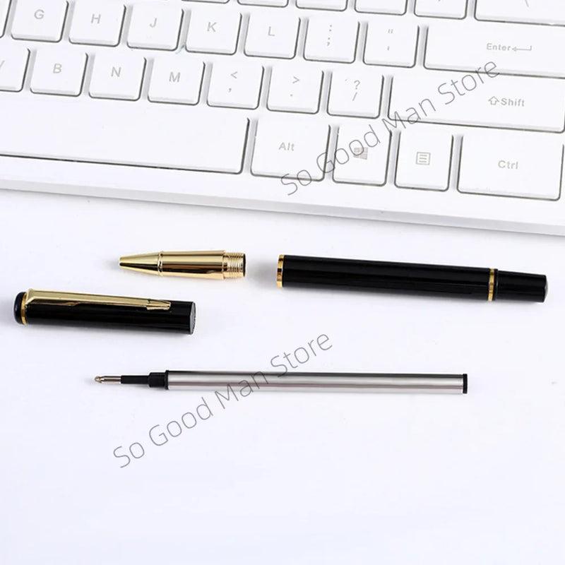 Gift Box Set Business Advertising Neutral Pen Custom LOGO Office Metal Signature Pen Student Stationery Wholesale Engraved Name
