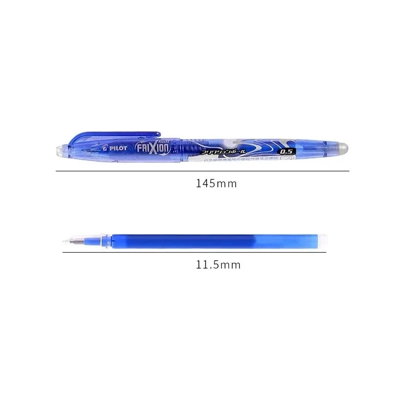 Pilot Frixion Erasable Gel Pen Set 0.5mm Blue/black/red Replaceable Refills Student Writing School Supplies Office Accessories