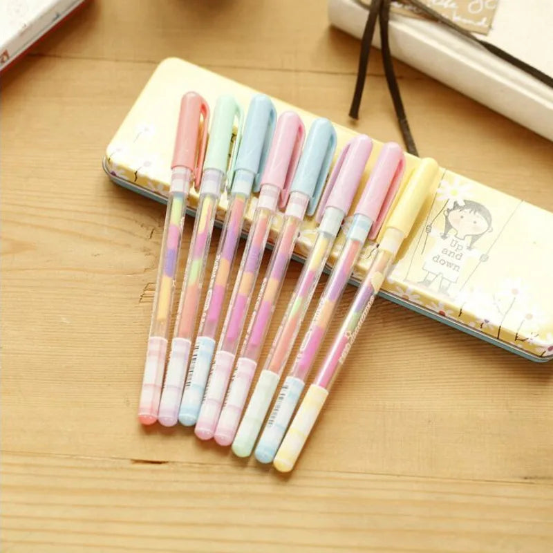 canetas multicoloridas em gel ponta0,8mm
