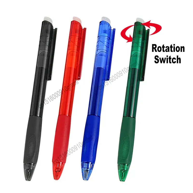 6+2Pcs/Set 0.7MM Erasable Gel Pen Refill School Office Accessories Blue Black Red Color Ink Writing Stationery Washable Handle