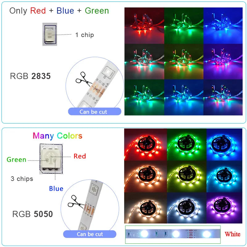 5050 Bluetooth Led Light Strip Rgb 12V 2835 Led Room Light Waterproof Outdoor Led Lighting Bar Magic Home Smart Tape For Kitchen