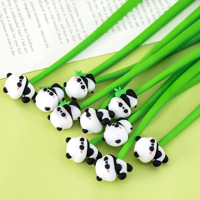 4 pcs/lot Cute Fun Panda Animals Gel Pens For Writing Soft Signature Pen Escolar Papelaria School Office Supply Gift Stationery