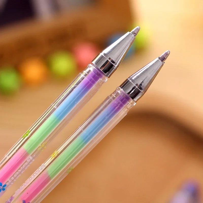 2PCS/SET Creative 6 Colors Water Chalk Pen Cute Kawaii Watercolor Gel Pens Office School Supplies Korean Stationery Student