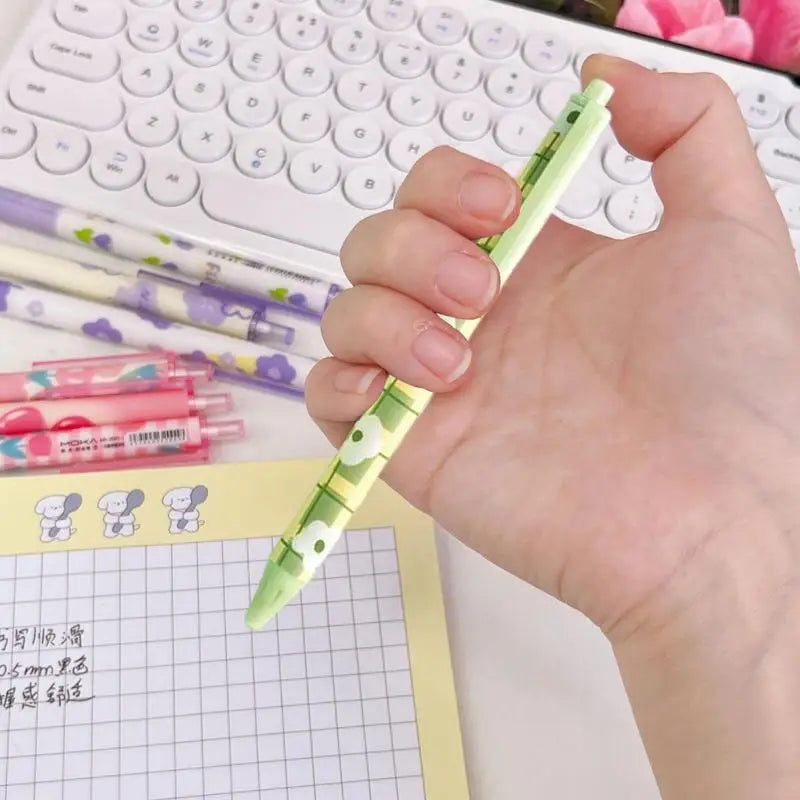 Gel Pens Fine Point | 4pcs Comfort Grip Retractable Gel Pens Black Ink 0.5mm Fine Point Tip Pen | Smooth Writing Ballpoint Pens