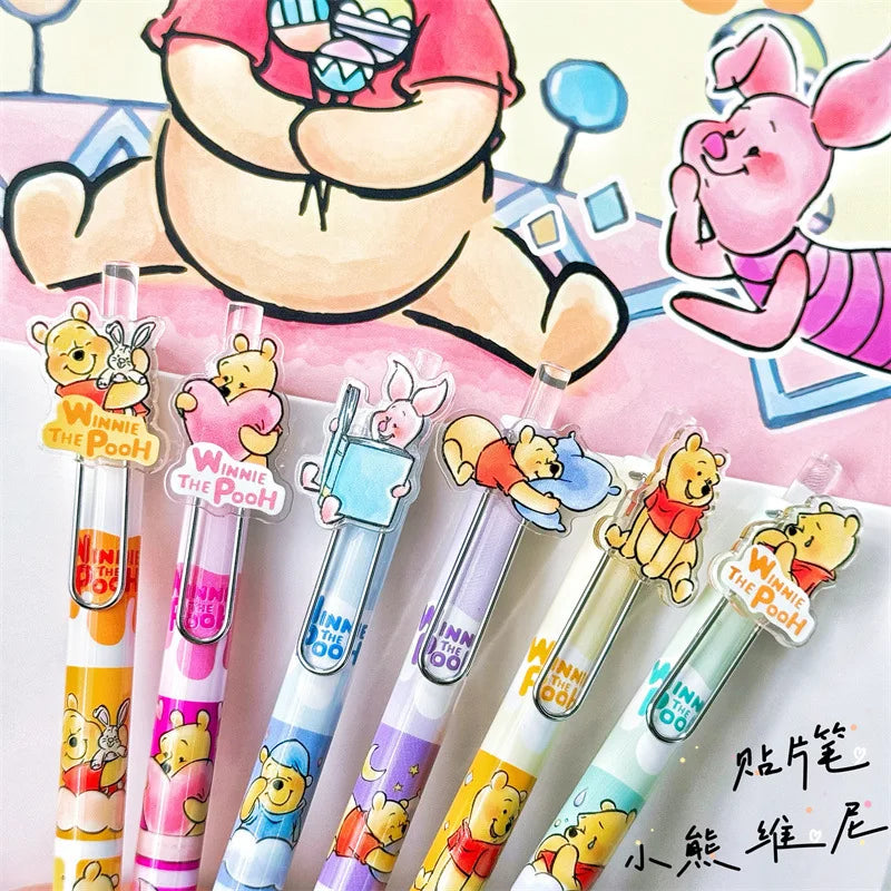 canetas com decoração do urinho pooh ponta o,5mm